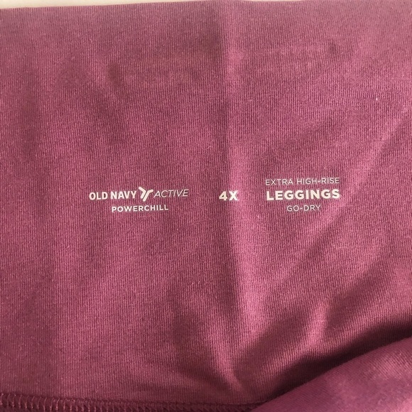 Old Navy Active Extra High-Waisted PowerChill Two-Tone Compression Leggings 4X - Picture 6 of 12